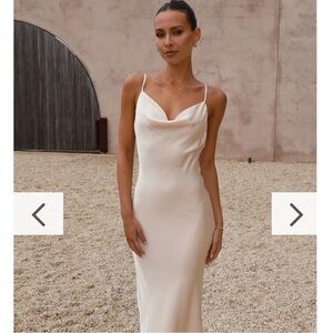 Cowl Neck Bridesmaid Dress